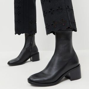 Loeffler Randall Roxy Black Leather Ankle Bootie